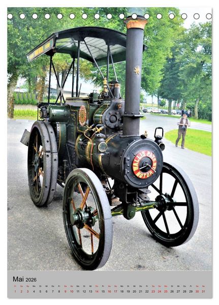 Produktbild: Oldtimer unter Dampf (Tischkalender 2026 DIN A5 hoch), CALVENDO Monatskalender