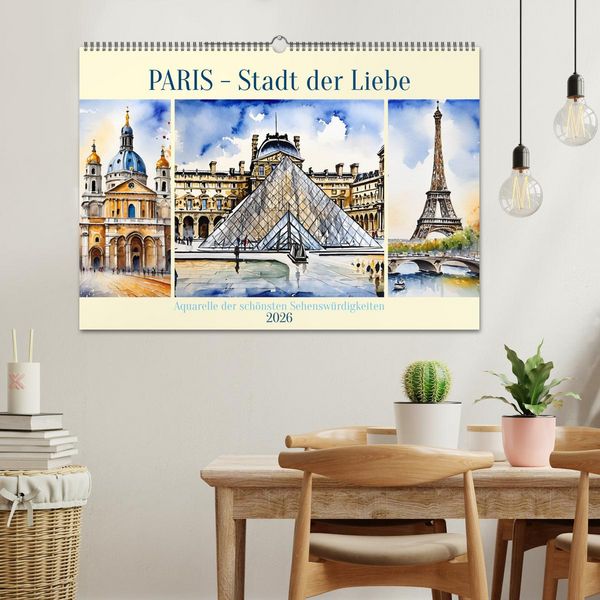 Produktbild: Paris - Stadt der Liebe (Wandkalender 2026 DIN A2 quer), CALVENDO Monatskalender