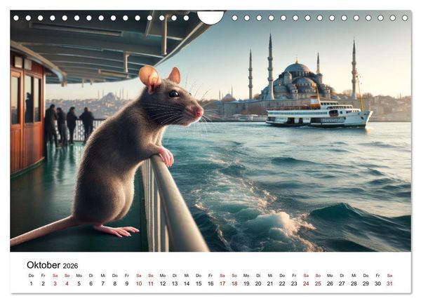 Produktbild: Ratten auf Reisen (Wandkalender 2026 DIN A4 quer), CALVENDO Monatskalender