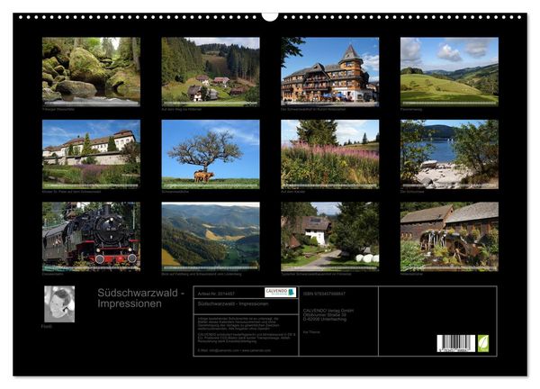 Produktbild: S&uuml;dschwarzwald - Impressionen (Wandkalender 2026 DIN A2 quer), CALVENDO Monatskalender