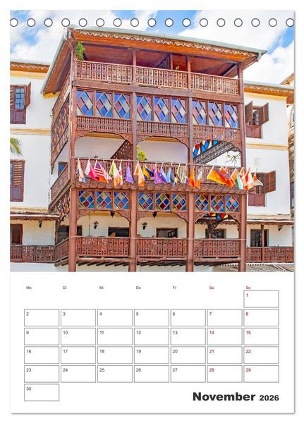 Produktbild: Sansibar - K&uuml;stenstadt mit Charme (Tischkalender 2026 DIN A5 hoch), CALVENDO Monatskalender