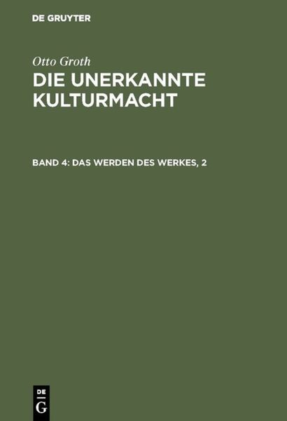 Produktbild: Das Werden des Werkes, 2
