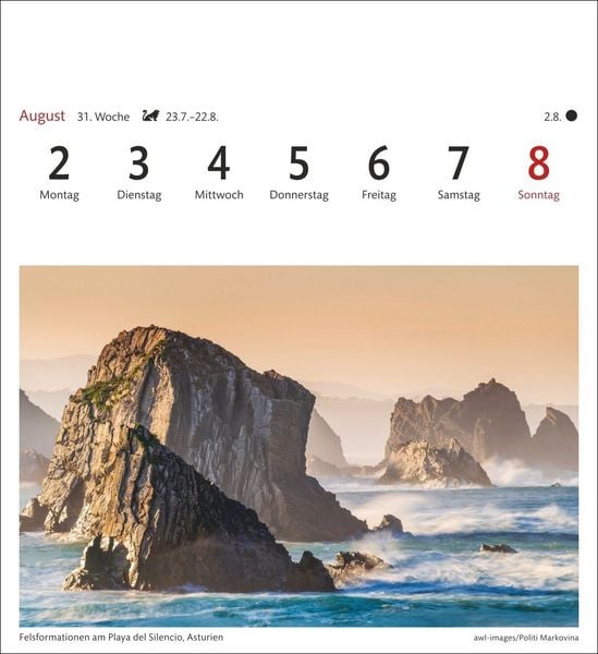 Produktbild: Spanien Sehnsuchtskalender 2027 - Wochenkalender mit 53 Postkarten