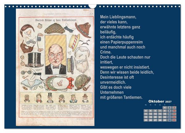 Produktbild: Papierpuppenpoesie (Wandkalender 2027 DIN A3 quer), CALVENDO Monatskalender