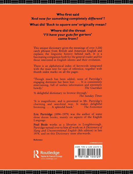Produktbild: A Dictionary of Catch Phrases