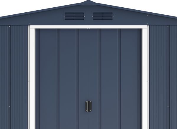 Produktbild: Metall Ger&auml;tehaus 262x234 Gartenhaus Schiebet&uuml;ren