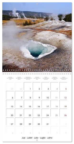 Produktbild: Yellowstone, Hot springs and geysers (Wall Calendar 2026 12 &times; 12 Inch) CALVENDO 12 Month Wall Calendar