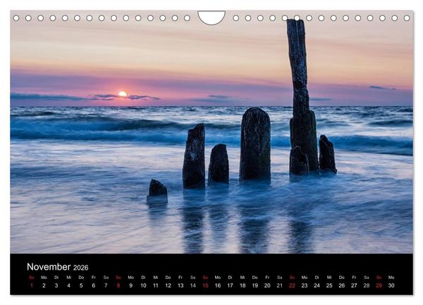 Produktbild: Unterwegs an der K&uuml;ste der Ostsee (Wandkalender 2026 DIN A4 quer), CALVENDO Monatskalender