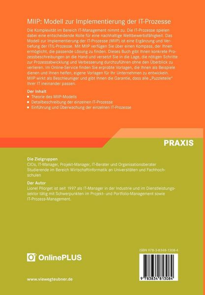 Produktbild: MIIP: Modell zur Implementierung der IT-Prozesse