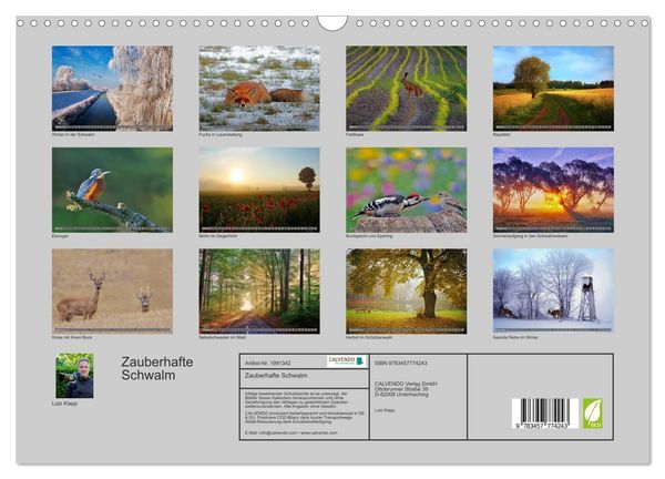 Produktbild: Zauberhafte Schwalm (Wandkalender 2026 DIN A3 quer), CALVENDO Monatskalender