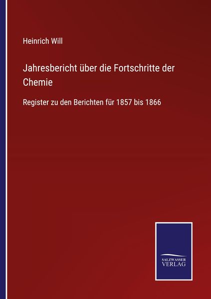 Produktbild: Jahresbericht &uuml;ber die Fortschritte der Chemie