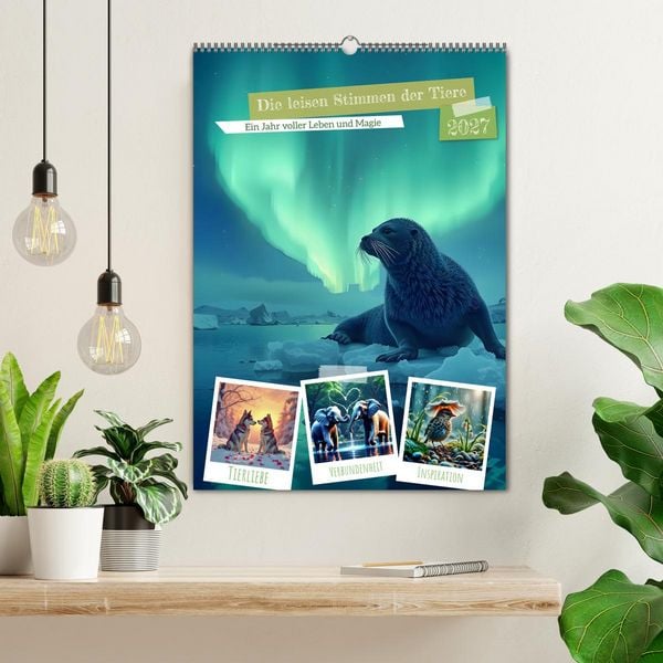 Produktbild: Die leisen Stimmen der Tiere (Wandkalender 2027 DIN A2 hoch), CALVENDO Monatskalender