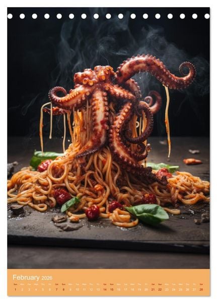 Produktbild: Food Fusion Fantasies (Desk Calendar 2026 DIN A5 portrait), CALVENDO 12 Month DeskCalendar