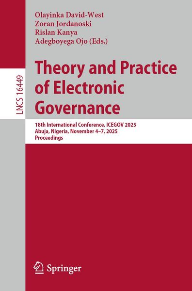 Produktbild: Theory and Practice of Electronic Governance