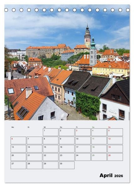 Produktbild: Tschechiens Highlights (Tischkalender 2026 DIN A5 hoch), CALVENDO Monatskalender