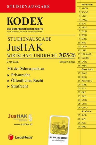 Produktbild: KODEX JusHAK 2025/26 - inkl. App