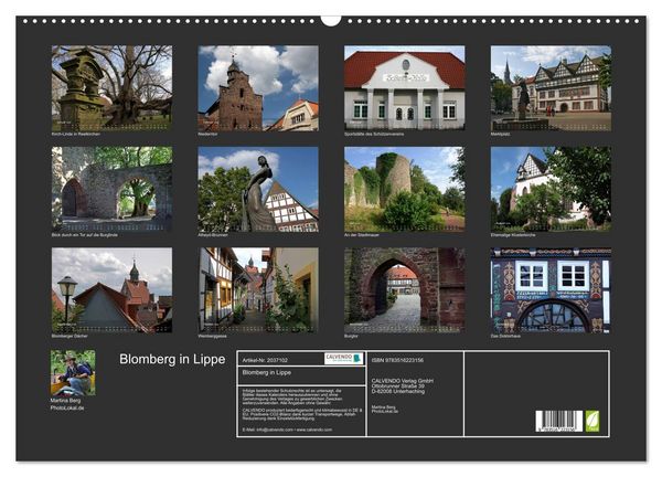 Produktbild: Blomberg in Lippe (Wandkalender 2026 DIN A2 quer), CALVENDO Monatskalender