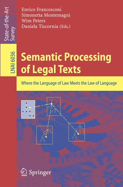 Produktbild: Semantic Processing of Legal Texts