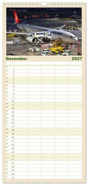 Produktbild: Familienplaner 2027 - Flugzeuge aller Art mit 5 Spalten (Wandkalender, 21 x 45 cm) CALVENDO