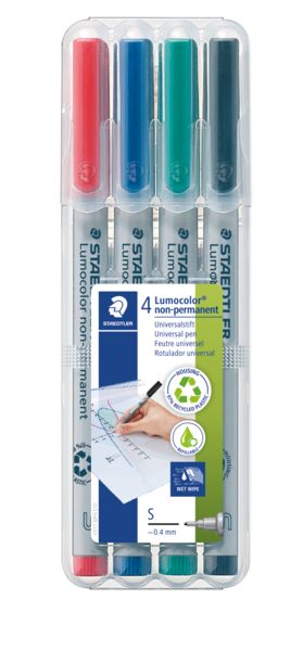 Produktbild: STAEDTLER Folienschreiber Lumocolor S nonpermanent 4er Etui