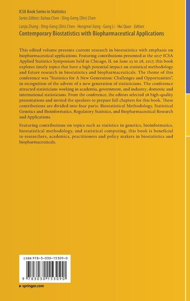 Produktbild: Contemporary Biostatistics with Biopharmaceutical Applications