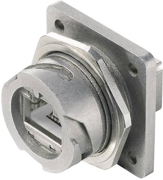 Produktbild: Teleg&auml;rtner 100007415 STX V1 RJ45-Flanschset Metall Variante 1 100007415 Kupplung, Einbau Pole: 8P8C Metall 1 St.
