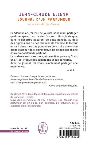 Produktbild: Journal d'un parfumeur. Suivi de Un abr&eacute;g&eacute; d'odeurs