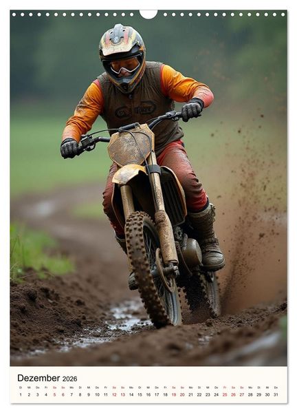 Produktbild: Kickstart the Year - Dirt, Speed und Adrenalin (Wandkalender 2026 DIN A3 hoch), CALVENDO Monatskalender