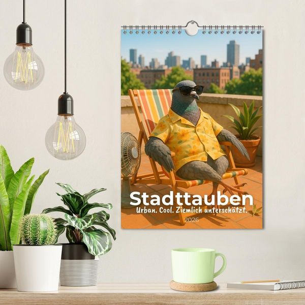 Produktbild: Stadttauben &ndash; Urban. Cool. Ziemlich untersch&auml;tzt. (Wandkalender 2026 DIN A4 hoch), CALVENDO Monatskalender