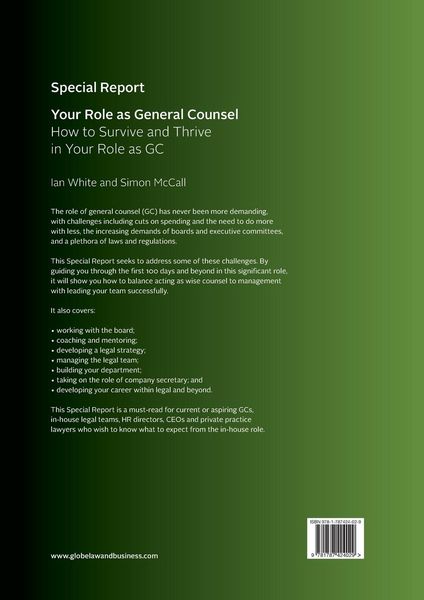 Produktbild: Your Role as General Counsel