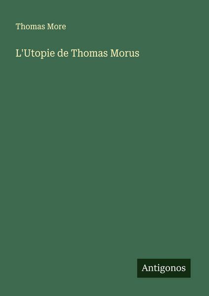 Produktbild: L'Utopie de Thomas Morus