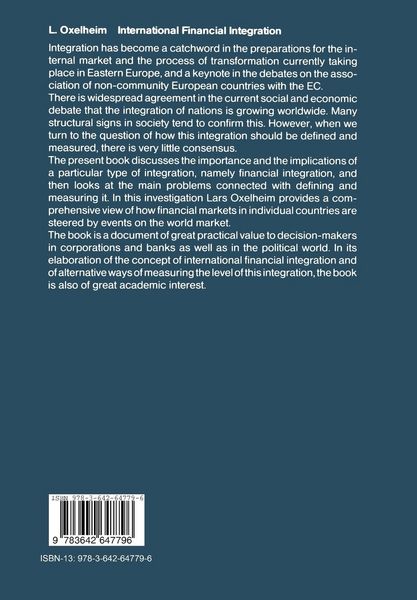 Produktbild: International Financial Integration
