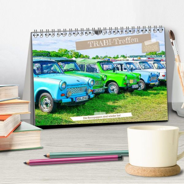 Produktbild: Trabi-Treffen (Tischkalender 2026 DIN A5 quer), CALVENDO Monatskalender
