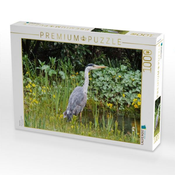 Produktbild: CALVENDO Puzzle Graureiher | 1000 Teile Lege-Gr&ouml;&szlig;e 64x48cm Foto-Puzzle f&uuml;r gl&uuml;ckliche Stunden