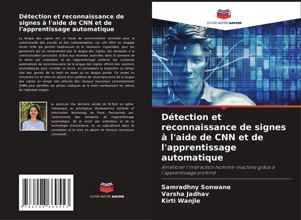 Produktbild: D&eacute;tection et reconnaissance de signes &agrave; l'aide de CNN et de l'apprentissage automatique
