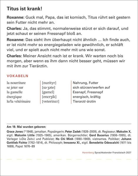 Produktbild: Franz&ouml;sisch Sprachkalender 2027 - Franz&ouml;sisch lernen leicht gemacht - Tagesabrei&szlig;kalender
