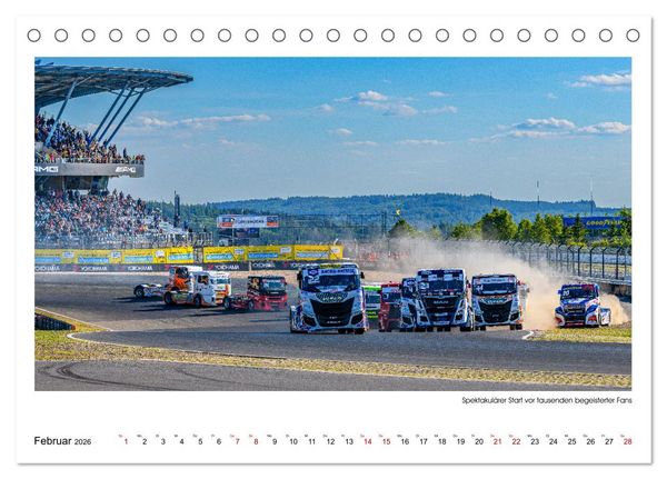 Produktbild: TRUCK RACING - Motorsport in XXL (Tischkalender 2026 DIN A5 quer), CALVENDO Monatskalender