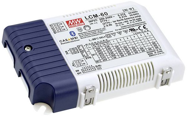 Produktbild: MEAN WELL LCM-60DA2 LED-Treiber 60.3W 1.4A 2 - 90V 1St.