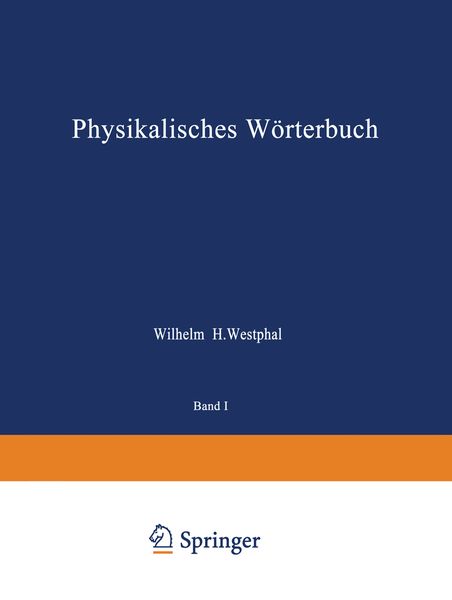 Produktbild: Physikalisches W&ouml;rterbuch