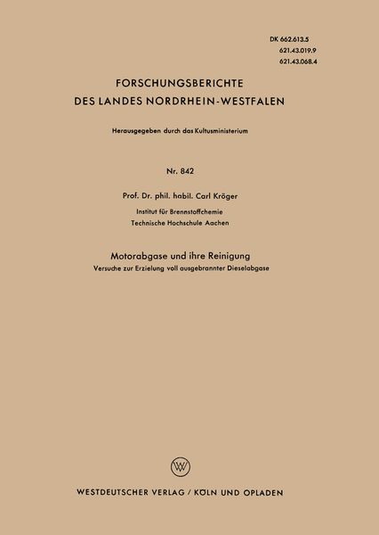Produktbild: Motorabgase und ihre Reinigung