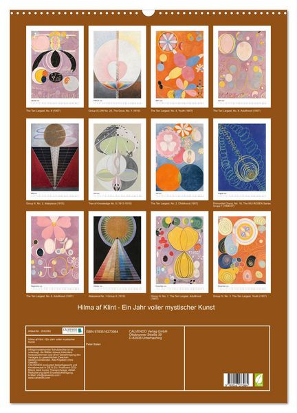 Produktbild: Hilma af Klint - Ein Jahr voller mystischer Kunst (Wandkalender 2026 DIN A2 hoch), CALVENDO Monatskalender