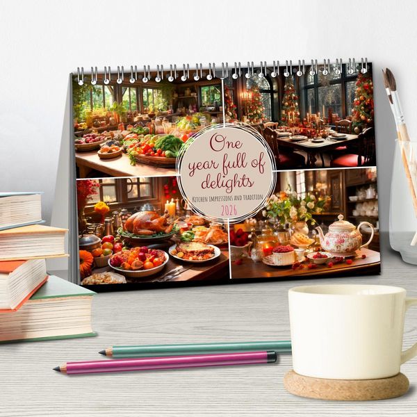 Produktbild: One year full of delights (Desk Calendar 2026 DIN A5 landscape), CALVENDO 12 Month DeskCalendar
