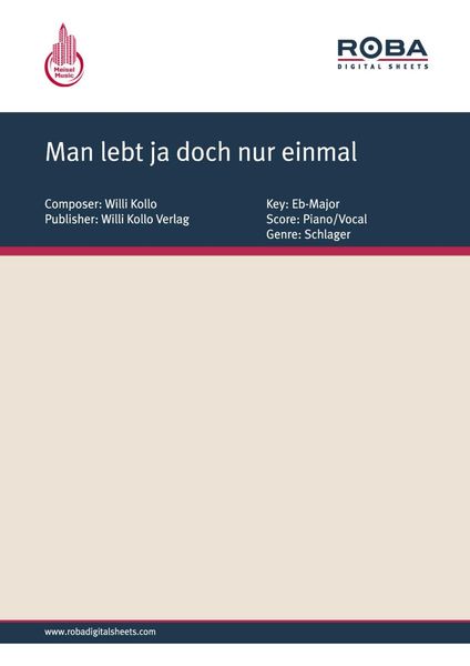 Produktbild: Man lebt ja doch nur einmal