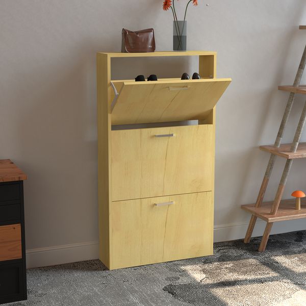 Produktbild: Holz Regal Schuhschrank Schuhkipper Sulos M