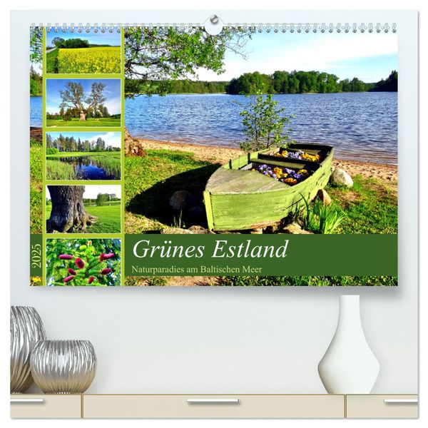 Grünes Estland - Naturparadies am Baltischen Meer (hochwertiger Premium Wandkalender 2025 DIN A2 quer), Kunstdruck in Ho