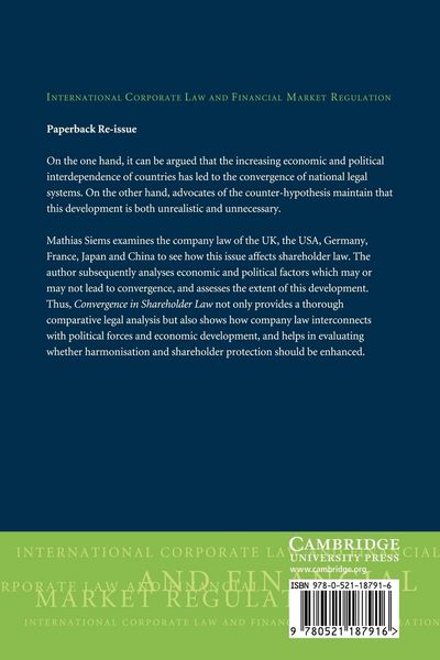 Produktbild: Convergence in Shareholder Law