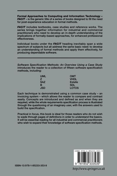 Produktbild: Software Specification Methods