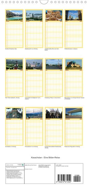 Produktbild: Familienplaner Kasachstan - Eine Bilder-Reise (Wandkalender 2022 , 21 cm x 45 cm, hoch)