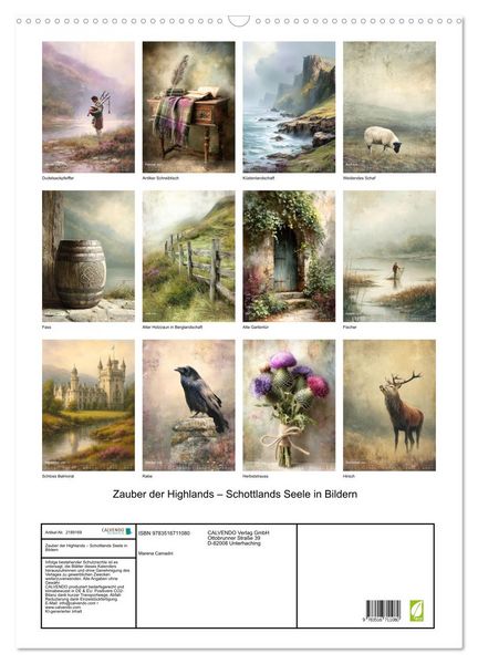 Produktbild: Zauber der Highlands &ndash; Schottlands Seele in Bildern (Wandkalender 2026 DIN A2 hoch), CALVENDO Monatskalender