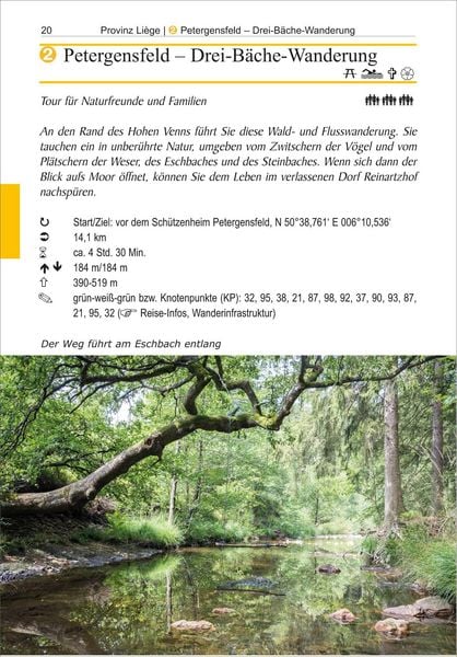 Produktbild: Belgische Ardennen 27 Wanderungen durch Flusst&auml;ler, Moore und W&auml;lder
